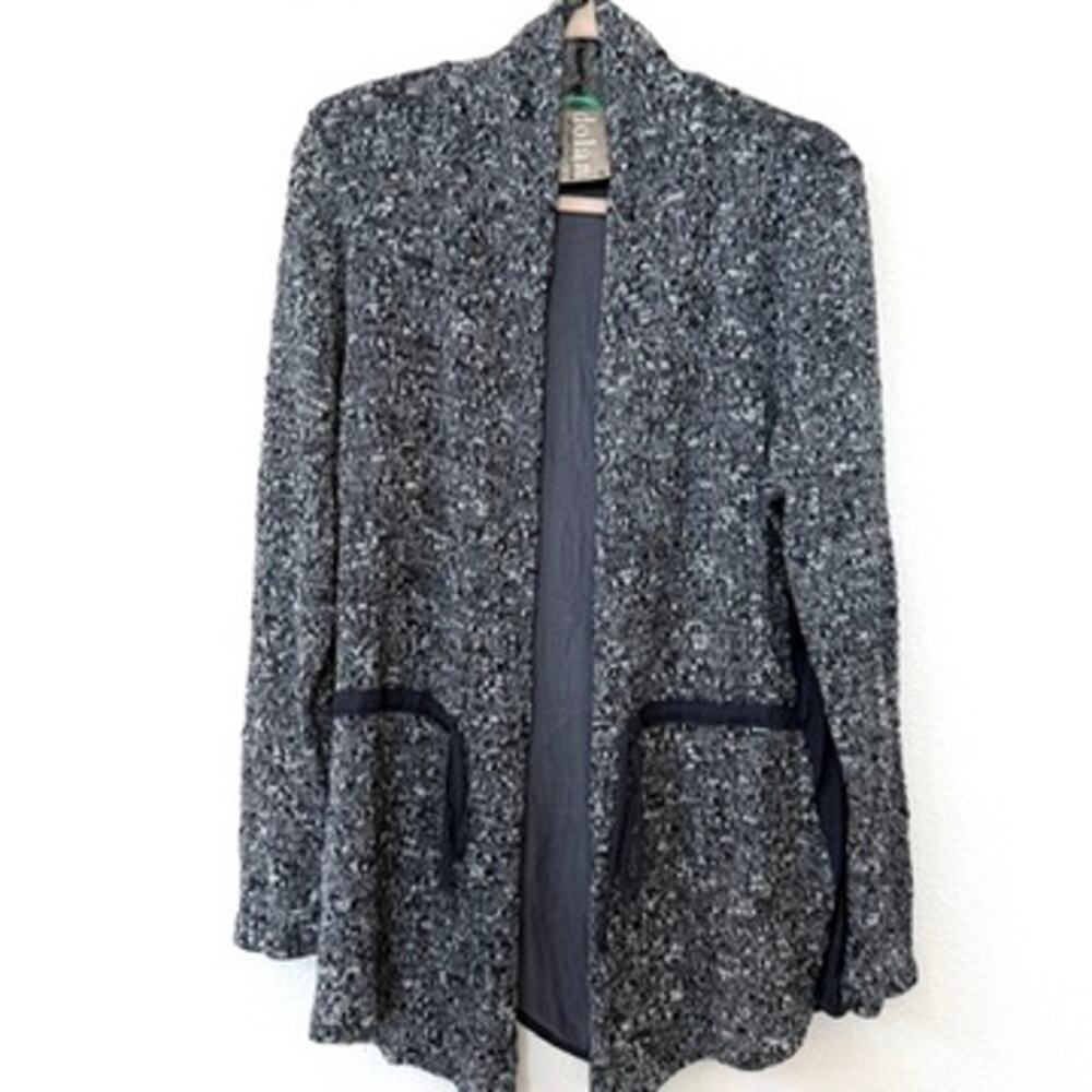 DOLAN LEFT COAST Collection Grey Black Bouclé‎ Blazer-Style Cardigan Women’s XL